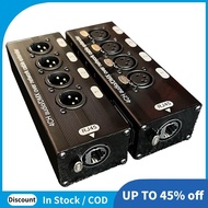 2PCS 4-Channel 3-Pin XLR Audio and DMX over Network Cable Extender DMX512 Network Signal Extender Bl