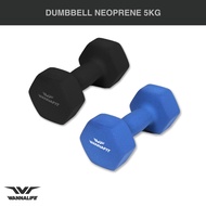 Dumbell 5kg Wannafit Dumbbell Neoprene Barbell Vinyl Anti-slip 5 kg