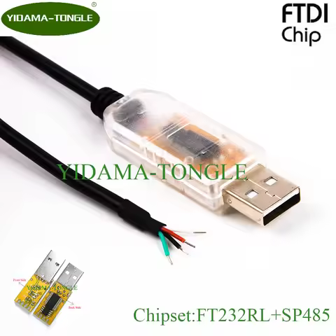 FTDI Chip usb to RS485 Cable with TX/RX LEDs 6ft to wire end adapter USB-RS485-WE compatible rs485 a