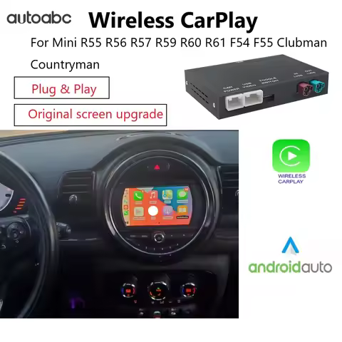 Wireless CarPlay Android Auto Adapter for BMW Mini R55 R56 R57 R58 R59 R60 R61 F54 F55 Clubman Count