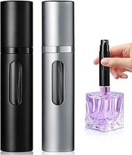 Pack of 2 5 ml Perfume Atomiser, Refillable, Perfume Atomiser for On the Go Mini Perfume Bottle Empt
