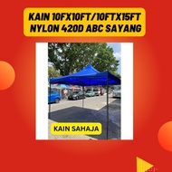 Khemah FABRIC 10X10 AND 10X15 NYLON PARACHUTE (SAYANG) 420D AND 800D / CANVAS KHEMAH NIAGA 10X10 FEE