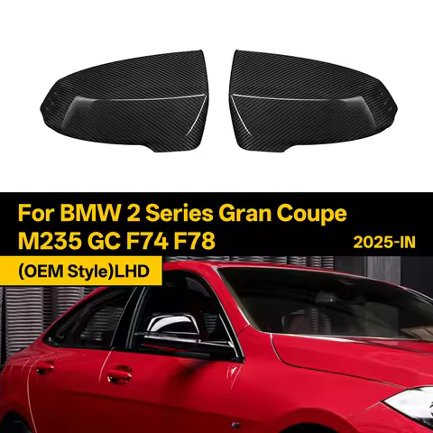Real Dry Carbon Fiber Rearview Exterior Side Mirror Cover Caps For BMW 2 Series Gran Coupe M235 GC F