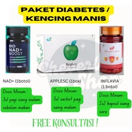 PAKET DIABETES DIABET KENCING MANIS Biogreen Biogreenscience /Obat Herbal Diabetes Gula Applesc appl