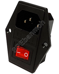 [ 1ชิ้น ] JHAC-001 / AS-10E เต้ารับ AC Socket ขั้วปลั๊ก เต้าเสียบ AC ชนิด 3ขา ปลั๊กตัวเมีย ปลั๊กไฟ A