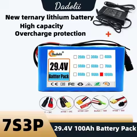 29.4V 100Ah 7s3p 18650 battery lithium battery Suitable for 24V-29.4V motors Lithium ion Battery pac