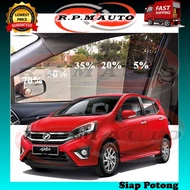 Perodua Axia Black Tinted 4Door 4 Tingkap Siap Potong tinted kereta axia tinted axia