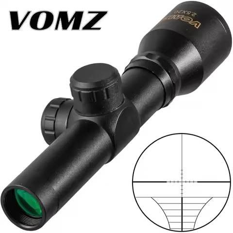 VOMZ 2.5X20 Scope Five Lines Centerline Hunting Optical Adjustable Dot Hunting Tactical Scope Reticl