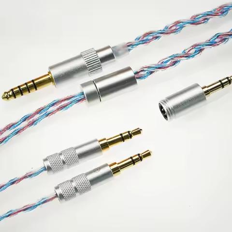 JUZEAR Flare Balanced Headphone Cable HiFi Headset Upgrade Cable with 3.5mm+4.4mm+TypeC to Dual TRS 