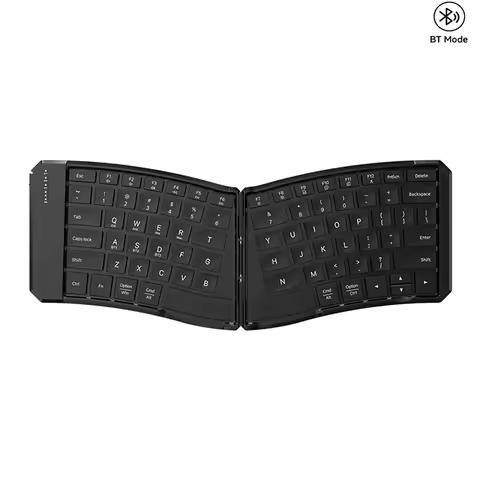 Jomaa Ergonomic Foldable Bluetooth Keyboard, Split Compact Portable Keyboard for Business Travel
