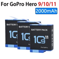 For Gopro Hero 11 Baery 2000mAh Baery For GoPro Hero 9 10 11 Hero 9 Hero 10 Hero 11 For GoPro Action Sports Camera