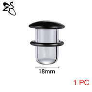 1 PC Glass Ear Plug Round Ear Expander Black Ear Gauge Mushroom Ear Stretcher Lobe Ear Plug and Tunn