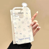 Creative Rabbit Lanyard Transparent Soft Shell for Apple 15Promax 16Pro 14Plus 13/12 IP11 8P 7/6S X 
