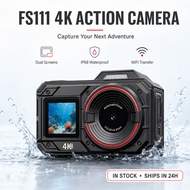 4K Camera Sports Camera FS111 WiFi Connection IP68 Waterproof Outdoor Cycling vlog Camera