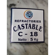 Castable C-18 Cement, 5 kg Lasts 1800°C C C C | Furnace Boiler Furnace Cast | Ready 24 Hours