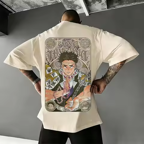 Demon Slayer Anime Graphic T Shirt Men Women Short Sleeve Tee Gyomei Himejima 2026 Summer New Street
