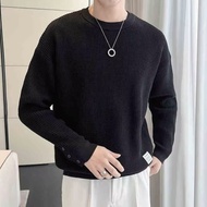 Long sleeved T-shirt mens hoodie new handsome high-end waffle top with autumn base layer underneath