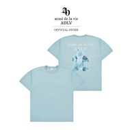 ADLV เสื้อยืด Oversize รุ่น  Fuzzy Dragon Artwork Short Sleeve T-Shirt Dark Mint Green (50172SDGSSU_F3GNXX)