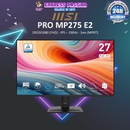 MSI Pro MP275 E2 27" Full HD 120Hz 1ms (MPRT) Productivity Monitor
