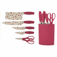 GIACOMO 6PCS DECORATED STAINLESS STEEL KNIFE SET