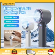 Handheld Fan / 5000mAh Quiet High Power Turbo Mini Fan / Portable Rechargeable Fans / LED Display