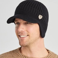 Men Winter Knitted Hats Outdoor Cycling Ear Protection Warmth Peaked Cap Casual Fashion Sunhat Bombe