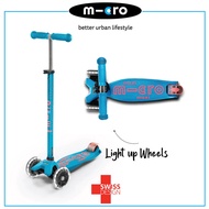 Micro Maxi 078 Deluxe LED Scooter Ages 5-12, Aqua