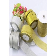 RS20/21/22/23 Shining Gold/Silver Ribbon-10mm to 25mm-25 yard
