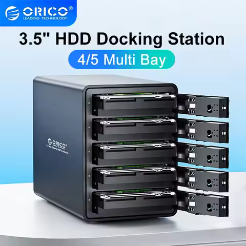 ORICO 4/5 Bay 3.5 Inch Hard Drive Docking Station for 3.5 Inch HDD SSD SATA To USB 3.0 Aluminum HDD 