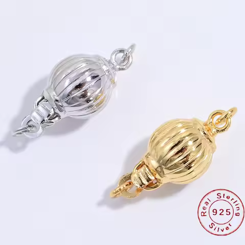 S925 Sterling Silver Gold Platinum Lantern Clasp,diy Bracelet Necklace Accessories SK96