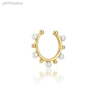 ❁☊STAR JEWELRY Girl 10k gold irregular round beads pearl small fresh earrings soso rabbit