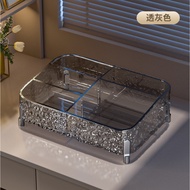 Anna Korean Retro Large Black Cosmetic Storage Box Desktop Cosmetic Box Dressing Table Partition Org
