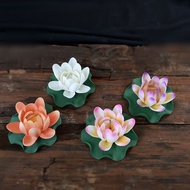 Chinese Lotus Ceramic Handmade Socket Indoor Zen Sandalwood Decoration Incense Burner Lotus Tabletop