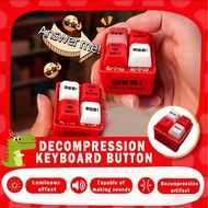 Look in My Eyes Tell Me Why Decompression Keyboard Toy Keychain with 4 Voices and Light Bag Pendant