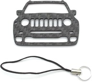 BlackStuff Carbon Fibre Keyring with Lanyard Compatible with Renegade 2014-2019 CF-787, Black, S, Bl