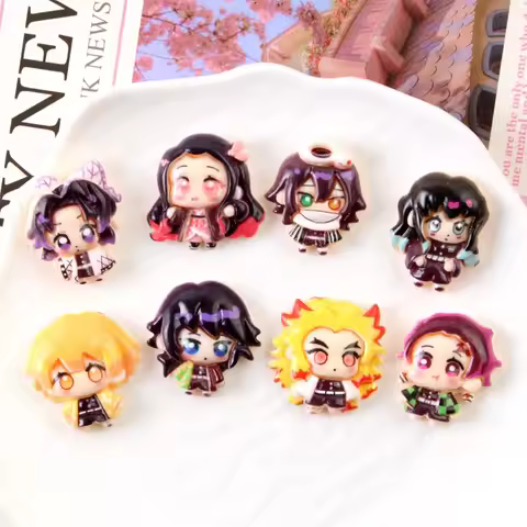 Demon Slayer Anime Chibi Resin Charms, DIY Decoden Phone Case & Keychain Accessories, Bag Pendant Gi