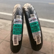 A PAIR OF CORSA R46 AUTOMATIC MOTORCYCLE TIRES SOFT COMPOUNDPLATINUM