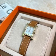 25mm Hermes Watch Heure H watch gold，small model，愛馬仕H手錶，金棕色金