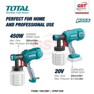 TOTAL Spray Gun TT3506 450W Spray Gun Electric Paint Cordless Spray Gun Paint Sprayer Gun Mesin Cat 