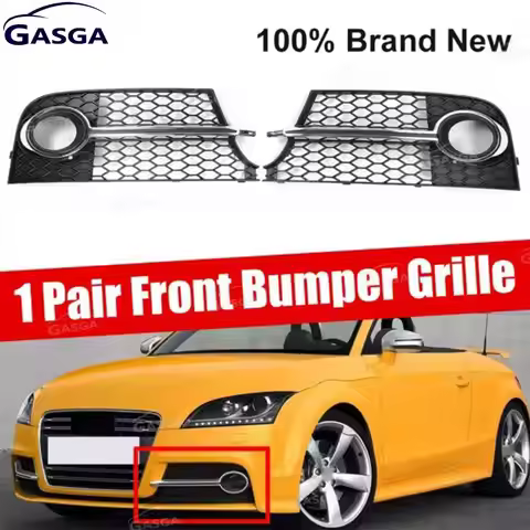 For Audi TT MK2 S-LINE 8J0807681K/8K0807681H Black Front Bumpe Fog Light Lamp Cover Left Right Grill