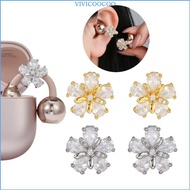 VIVI Ear Clip Sparkling Zircons Sakuras Buckles for FreeClip 1 2 Earbuds Accessory
