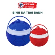Soccer bottle, 1.2 liter ball-shaped thermos, keeps heat for over 8 hours