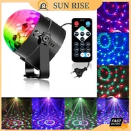 RGB LED Crystal Magic Ball Light 7 Mode Lighting Disco Stage Effect Lamp Sound Activated Strobe Lamp
