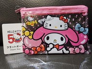 [全新正版 Sanrio 現貨] Hello Kitty 50 周年 銀包 crossover My Melody 拉鍊袋 收納袋 Hello Kitty 50th Anniversary Sanrio 系列 Zipper Bag Limited Edition