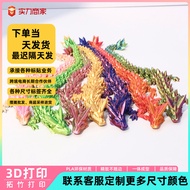 Patung Naga Kristal Bercetak 3D dengan Sendi Alih Kraf Mainan Naga Naga Cina Telur Naga Naga