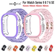 Strap+Case TPU Case for iWatch Ultra 2 49mm 44mm 45mm 41mm cover Bumper Protective Clear Shell for Iwatch Series 9 8 7 6 5 Accessories