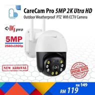 Carecam Pro 5MP  2560x1920p /3MP 1296p Utra HD Outdoor PTZ Weatherproof Smart IP CCTV Camera