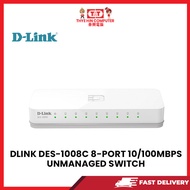 DLINK DES-1008C 8-PORT 10/100MBPS UNMANAGED SWITCH