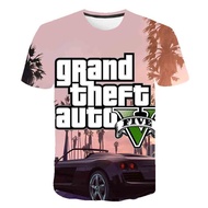 เสื้อยืด2 Lavinia Grand Theft Auto Game GTA 5เสื้อยืดเด็กเสื้อผ้าเด็กผู้ชาย Lengan Pendek Musim Panas เด็กผู้หญิงเสื้อเสื้อยืดเสื้อผ้าเด็กวัยรุ่น GTA 5