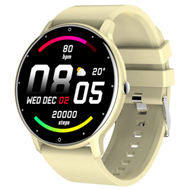 Others - ZL02D圓屏智慧手錶心率監測提醒健康監測拍照計步手環（黃色）